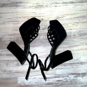 Platform ankle cuffs sandal from Mango size 8 1/2